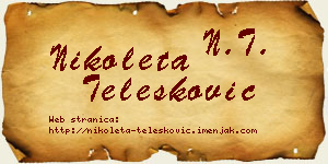 Nikoleta Telesković vizit kartica